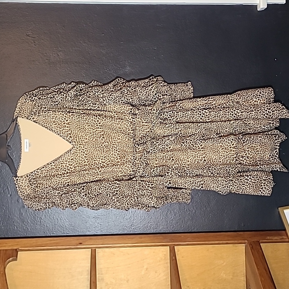 Leopard Print Ruffle Dress